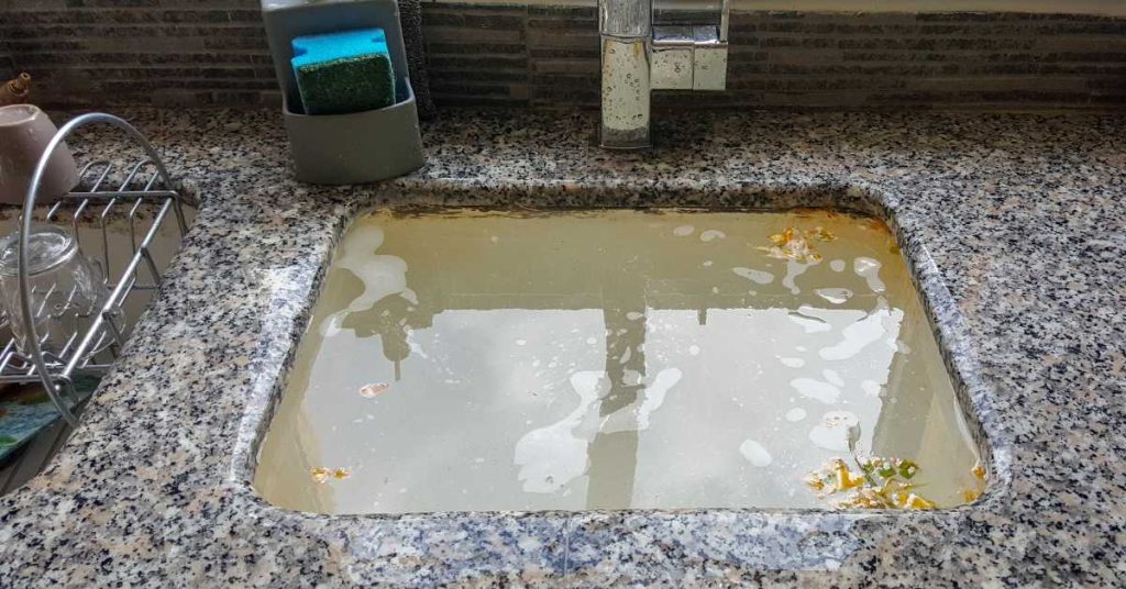 clogged kitchen sink